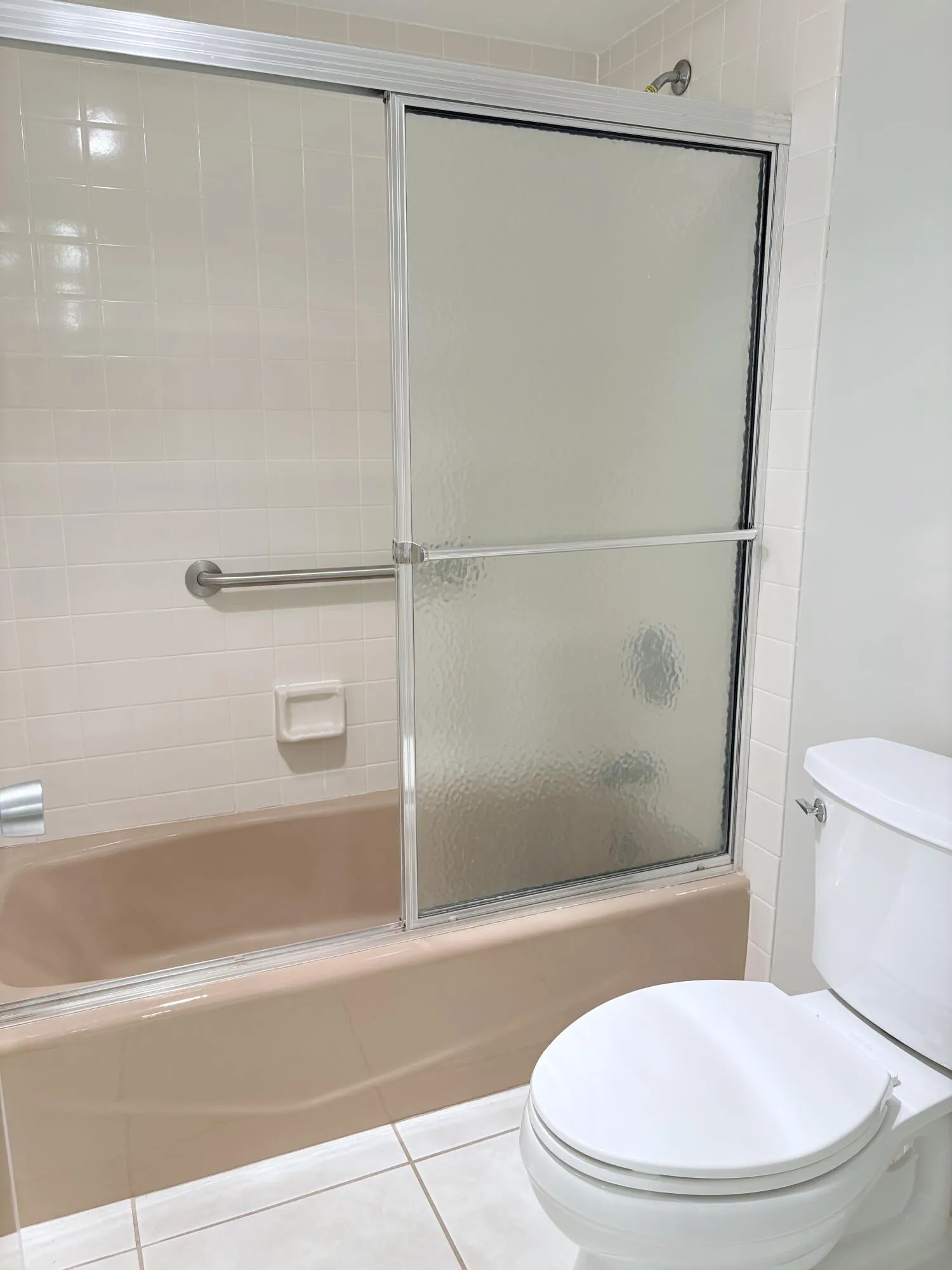Master shower/tub combo.