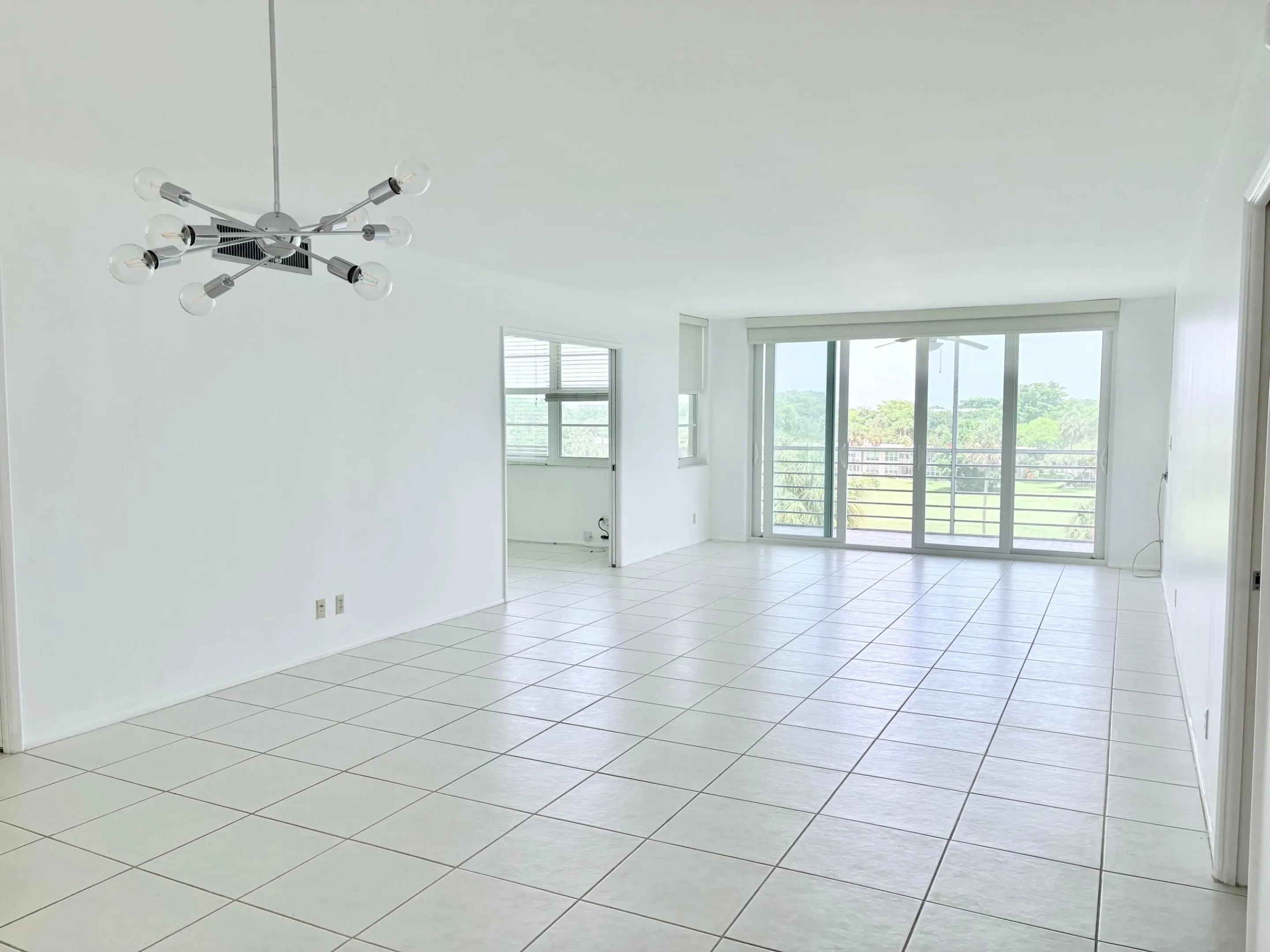 Spacious light and open living area.