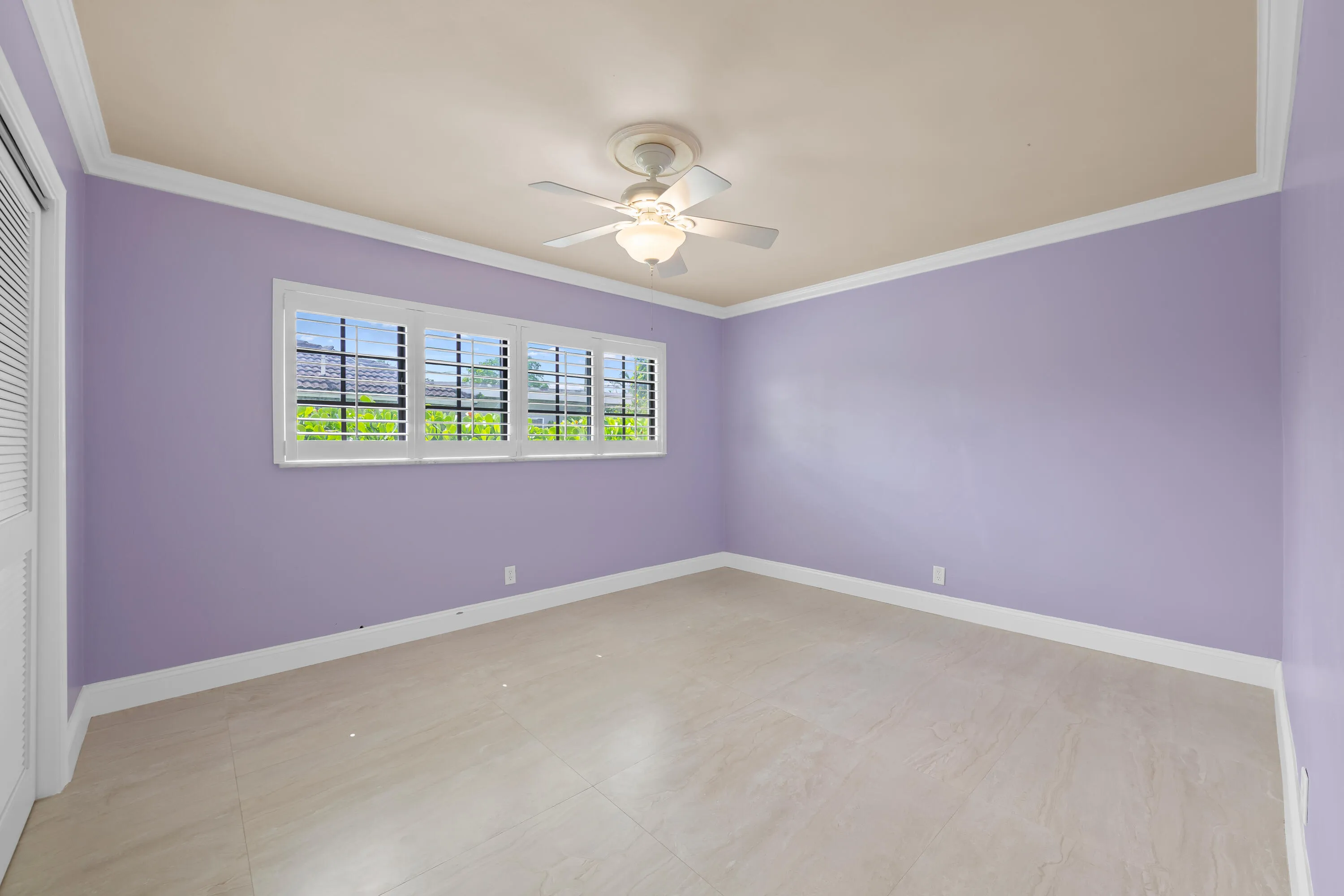 Plantation shutters.