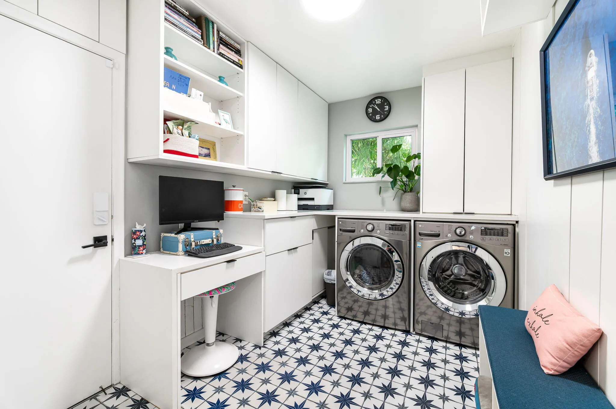 Home office and laundry room combo or mud room