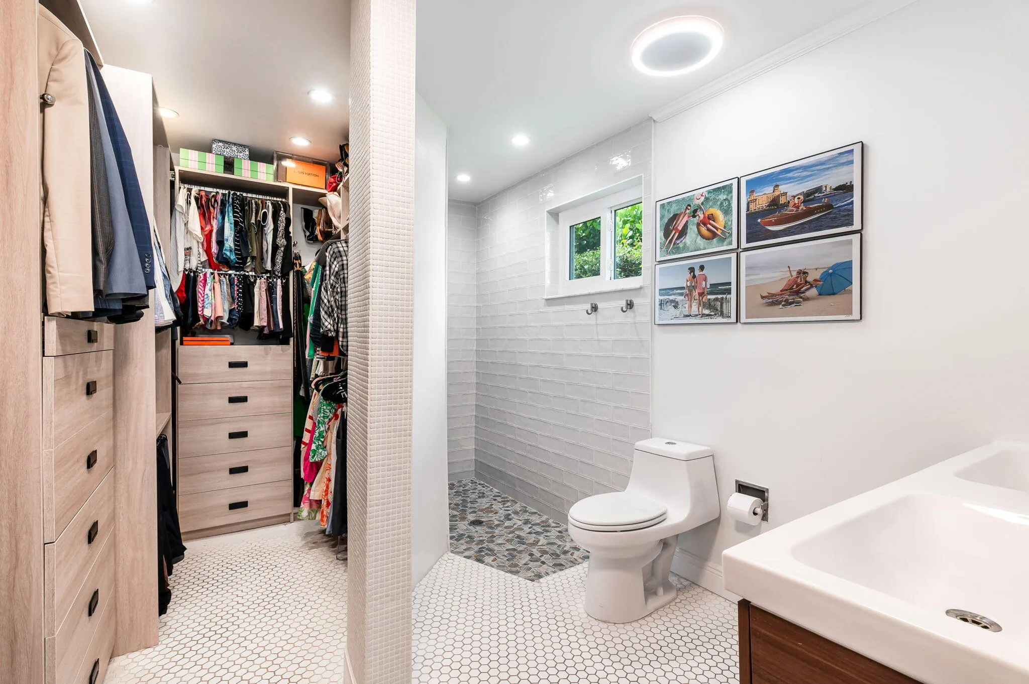 Custom walk in closet in primary ensuite