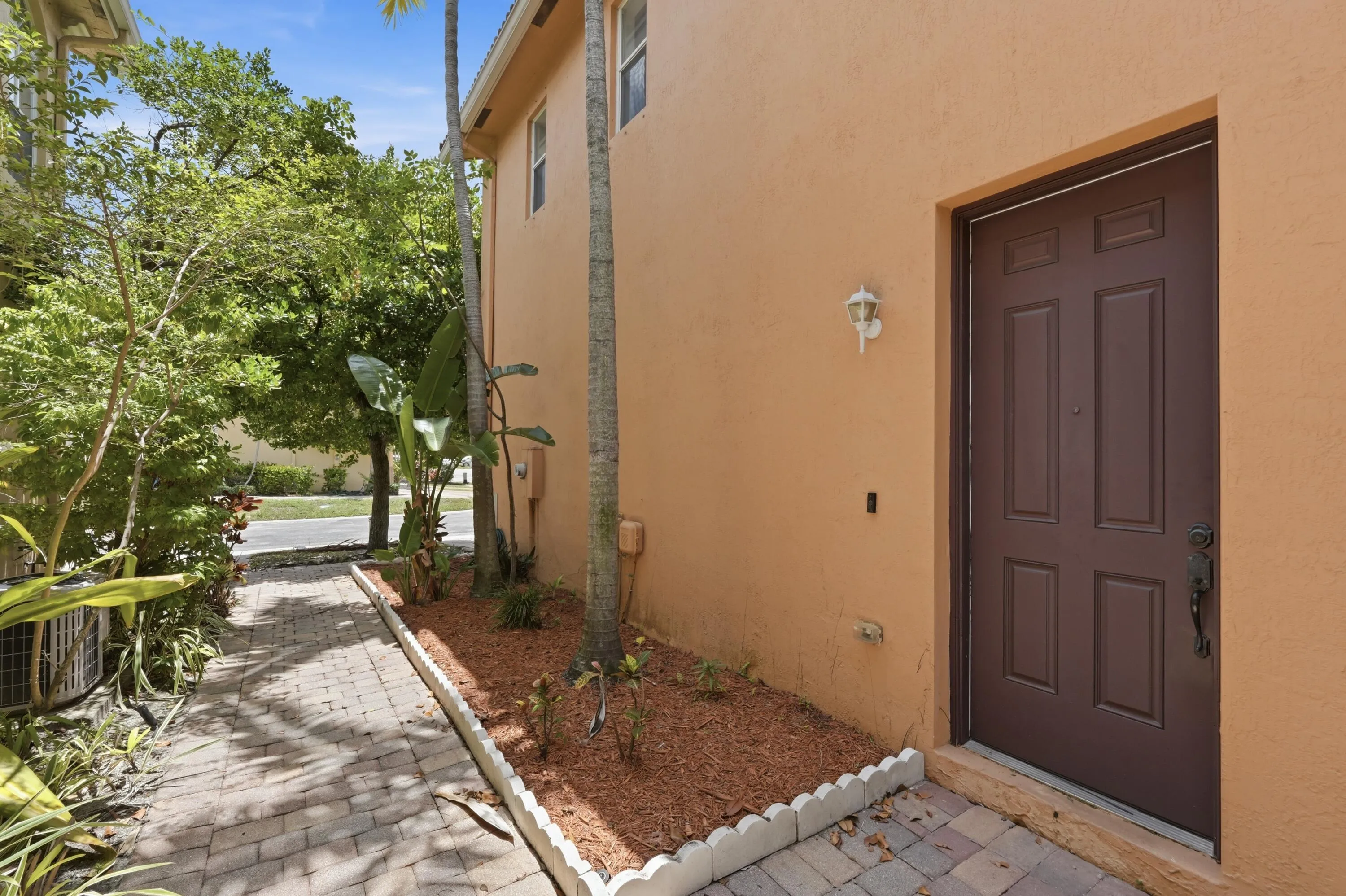 Entry path and front door