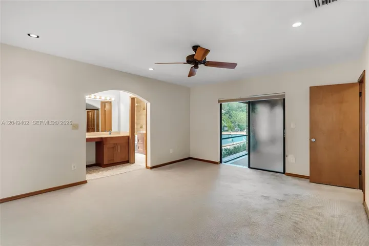 MASTER BEDROOM WITH EXTERIOR DOOR