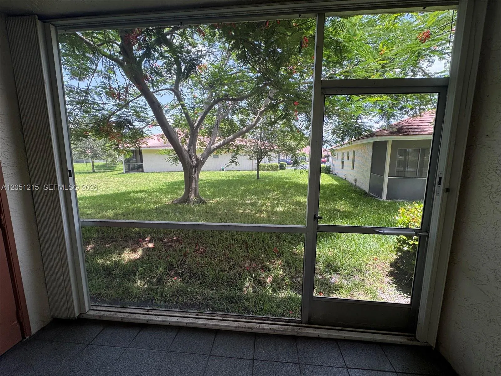 Garden view living room view