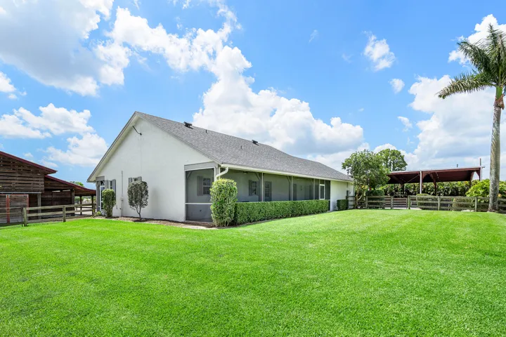large fenced yard for pets