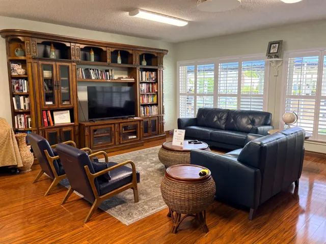 CLUBHOUSE 3 HAS THE LIBRARY, TV ROOM, BILLIARDS, CARD GAMES