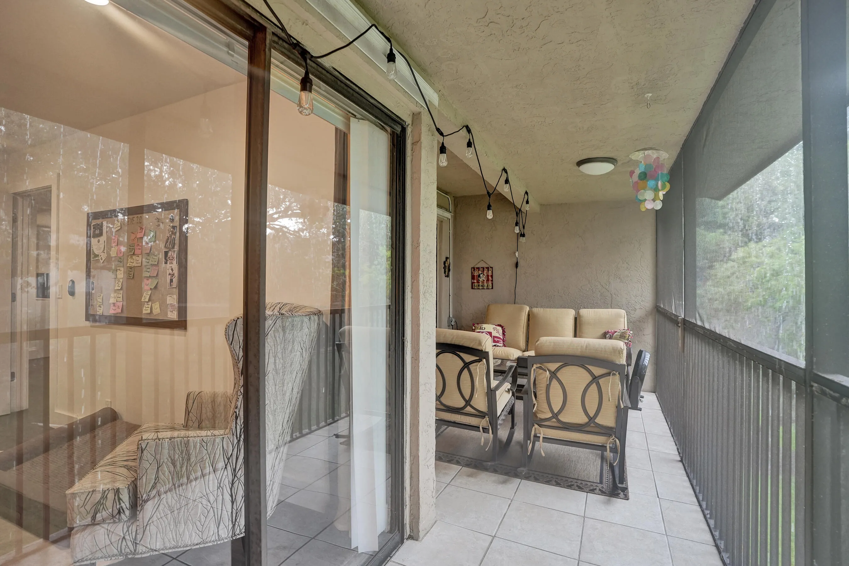 Screened balcony with tiled Screened Balcony