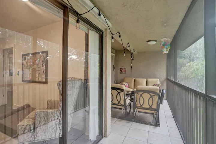 Screened balcony with tiled Screened Balcony