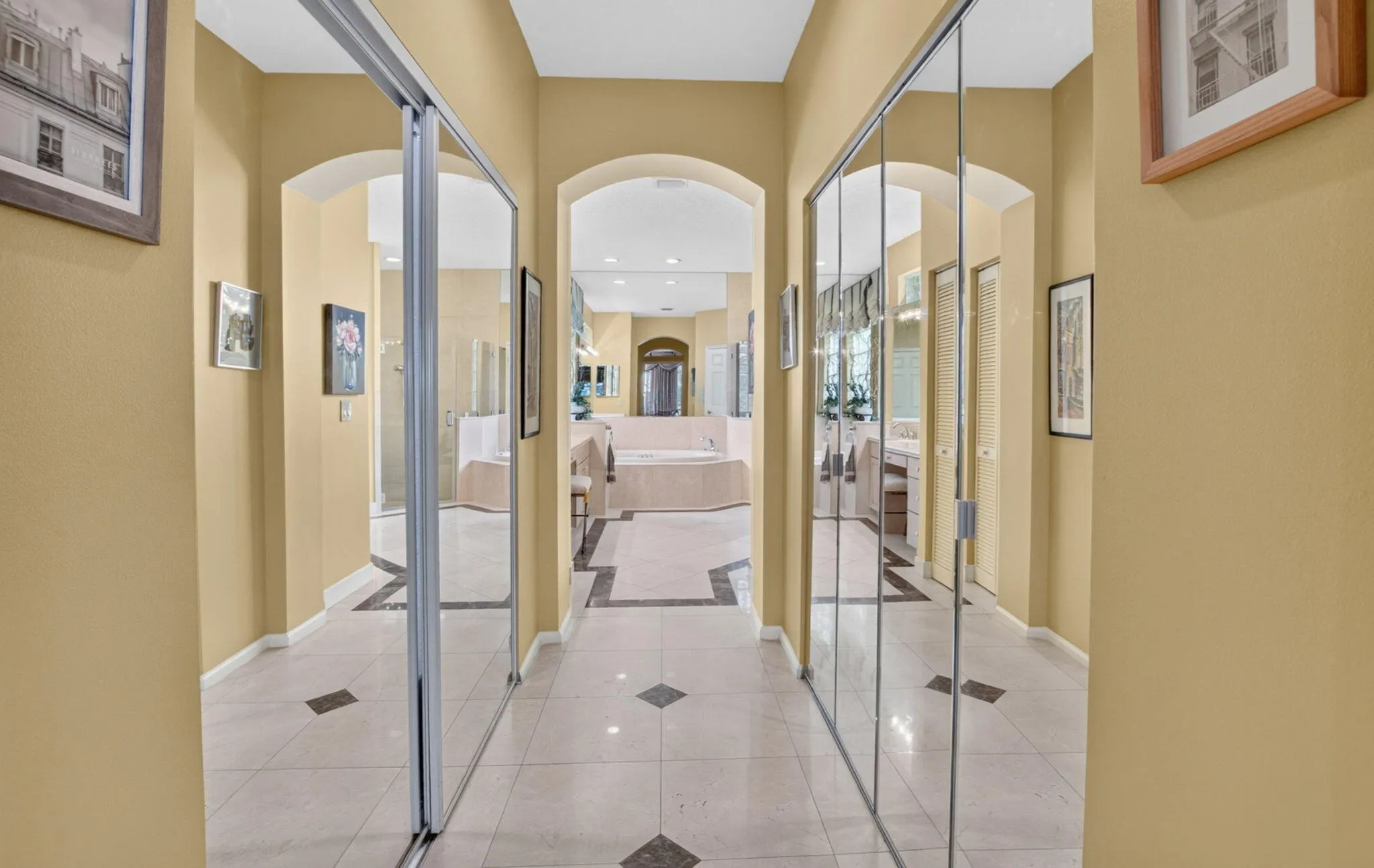 walk-in closets on both sides