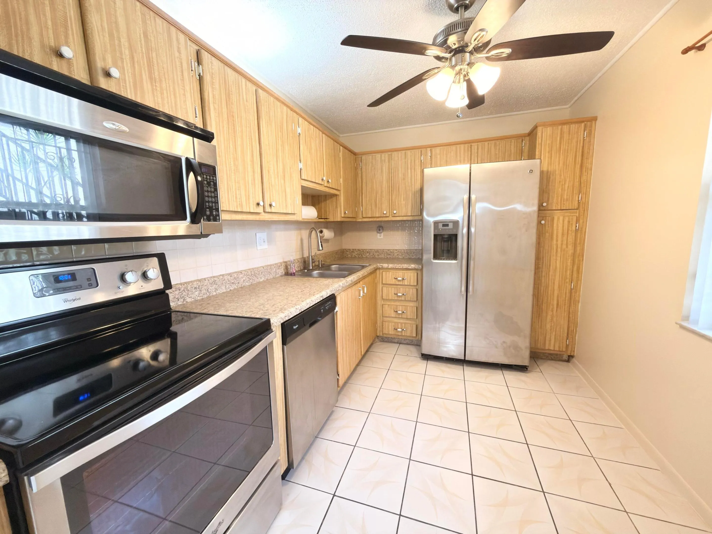 Stainless steel appliances.