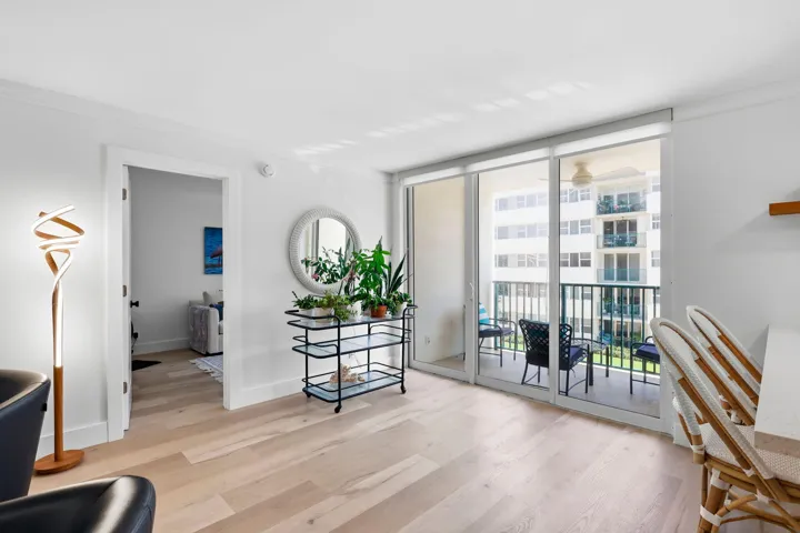 Luxury vinyl flooring throughout with open layout.