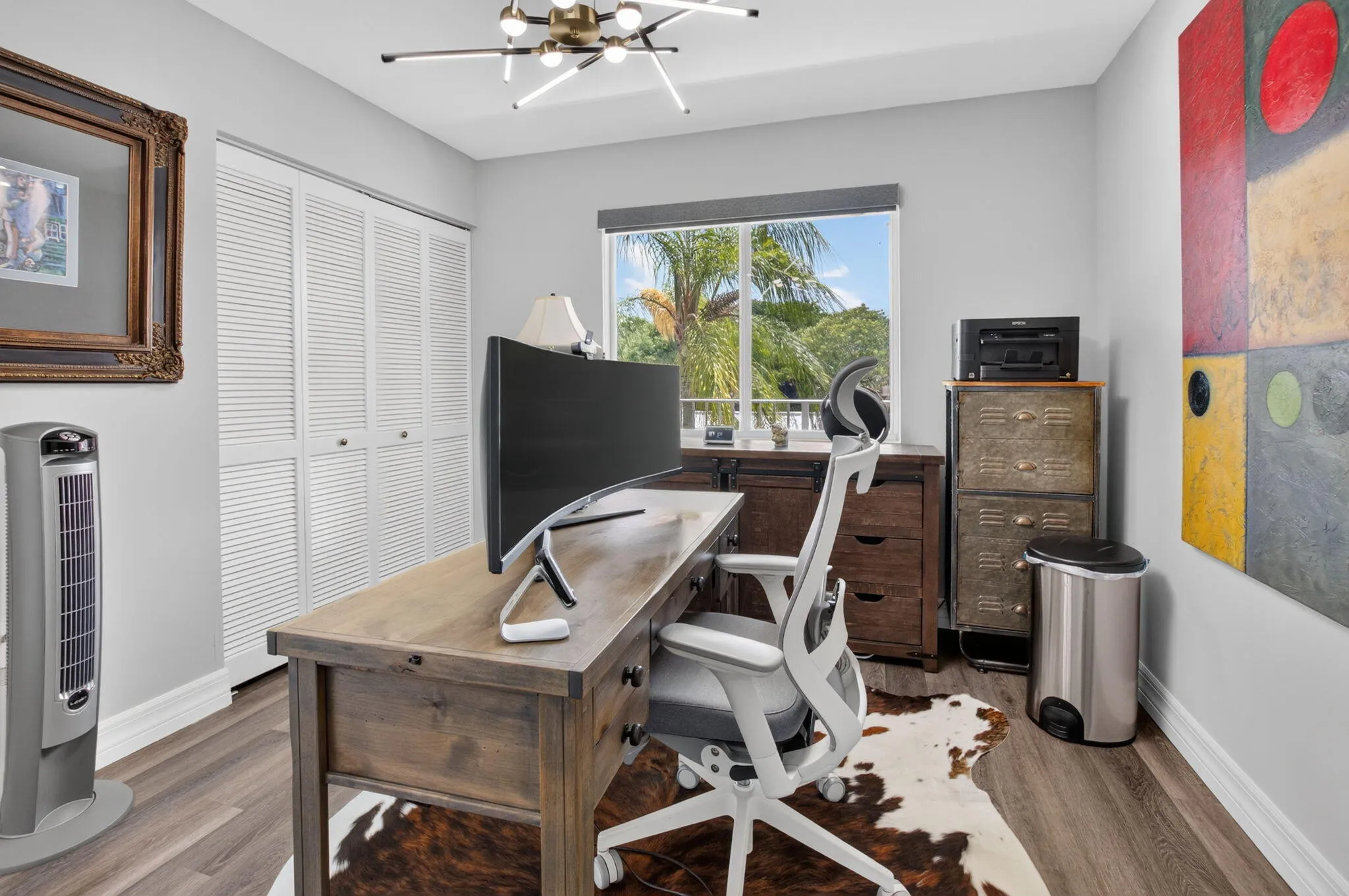 Guest bedroom used as an office