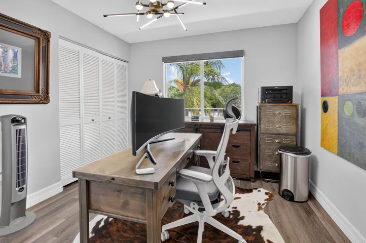 Guest bedroom used as an office