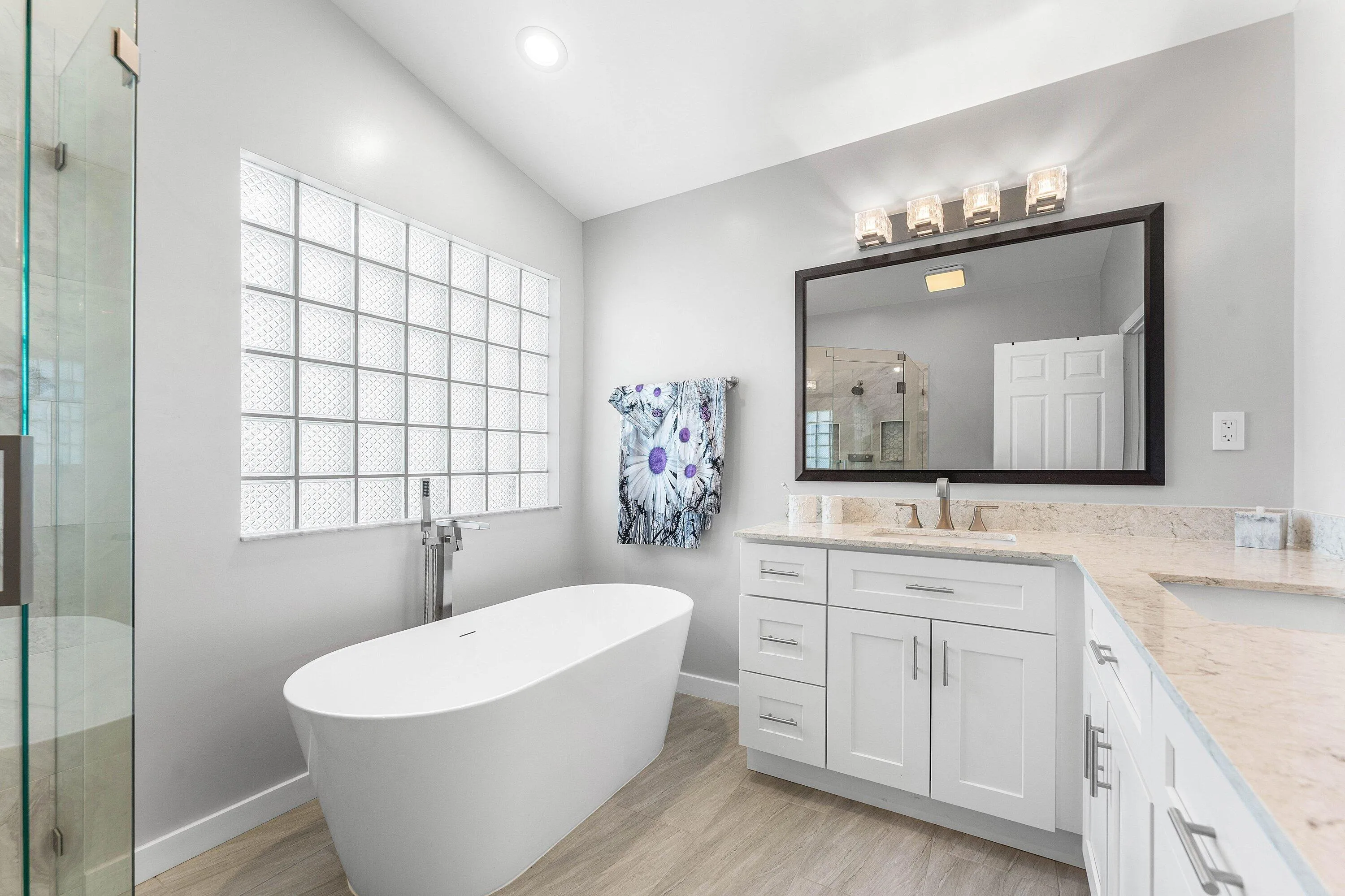 Primary bathroom is a worthy of any spa environment!