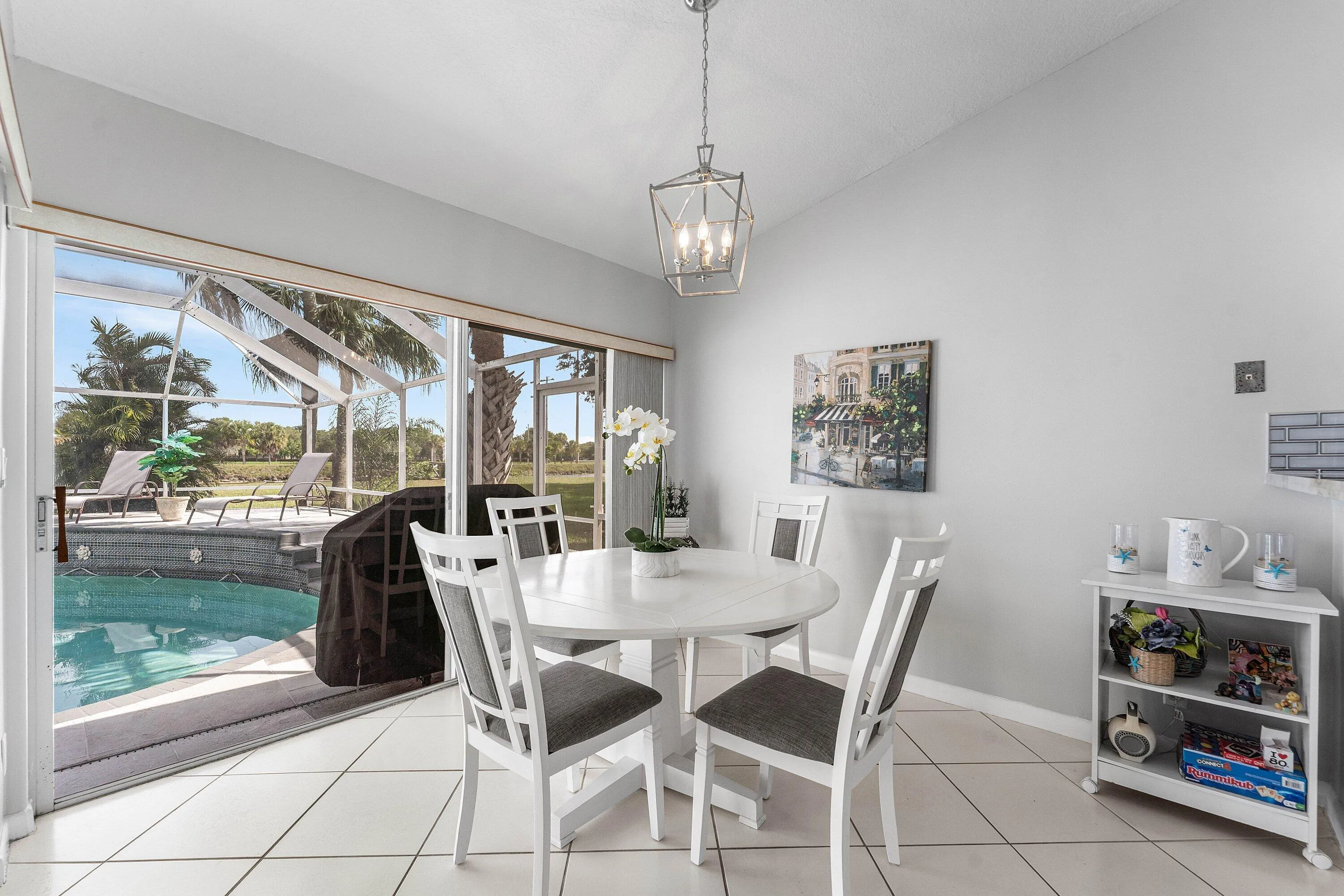 Kitchen dining offers patio views