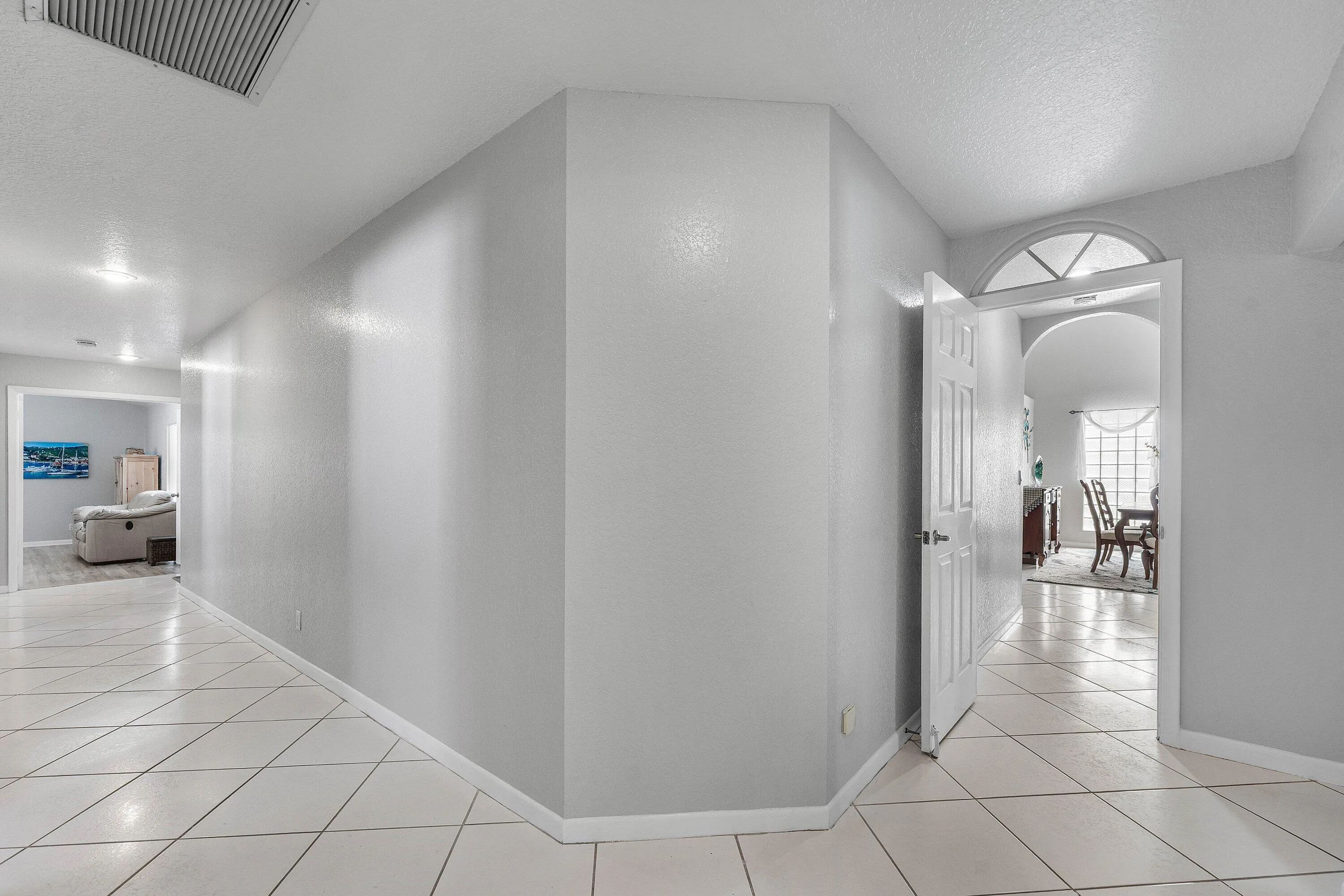 spacious Long hallways for art work, separate each bedroom!