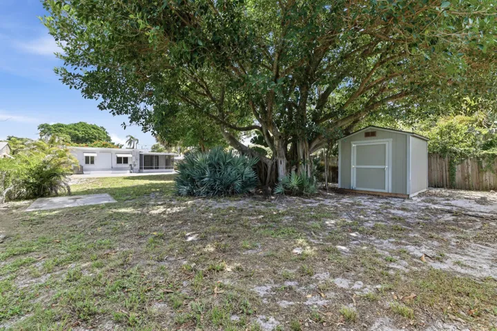 Backyard with shed