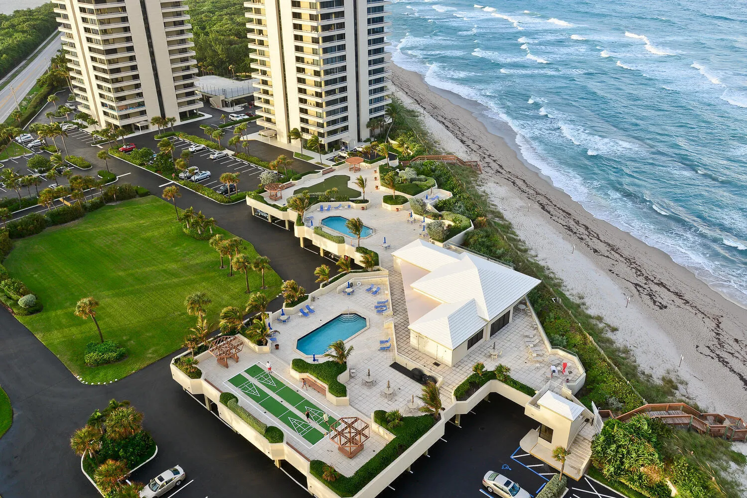 Aerial View of Club House & Two Pools