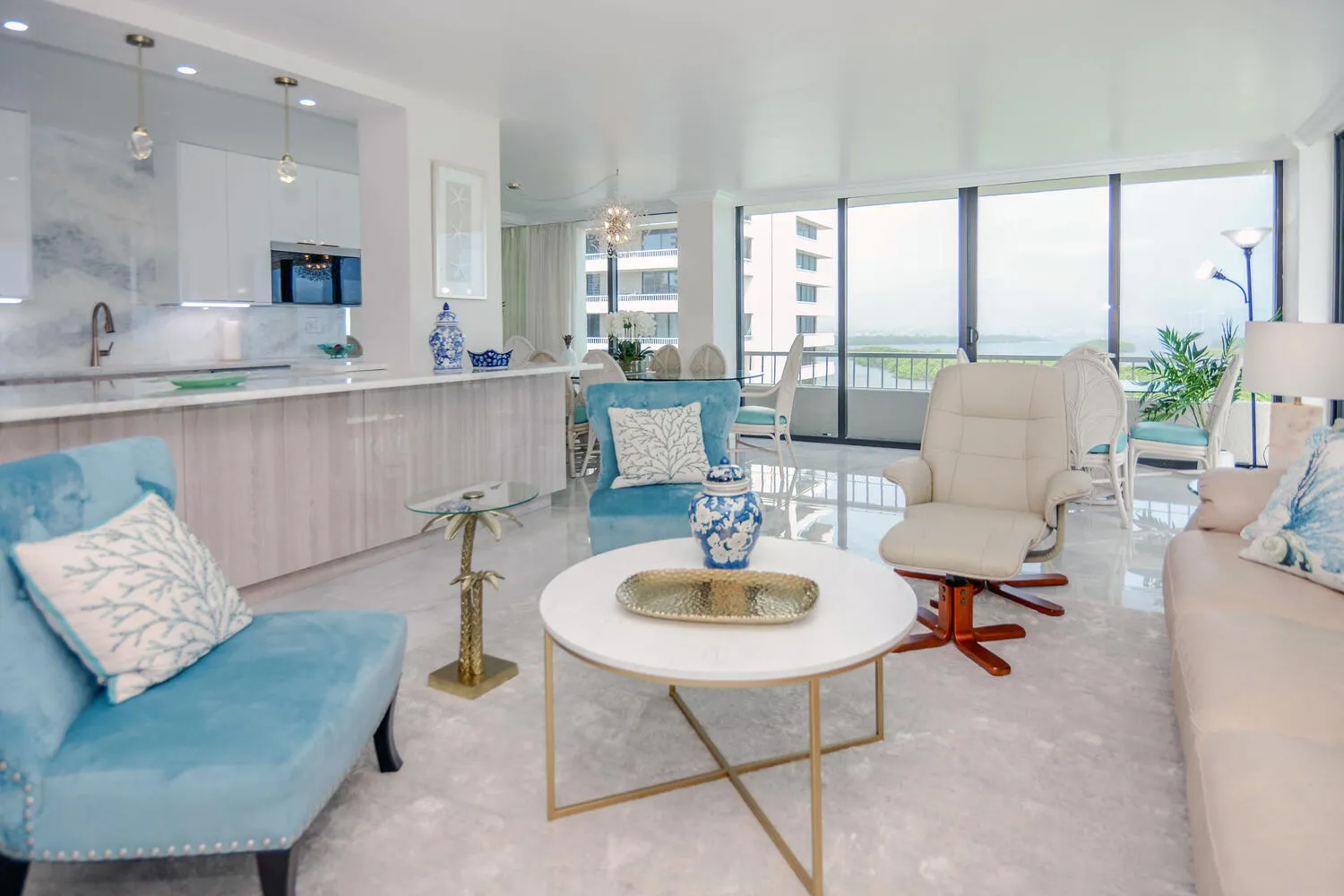 Marble Flooring with new Recliner