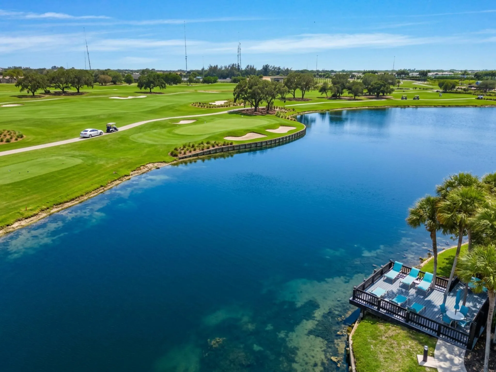 View from Pool. Golf Course renderings, currenlty under construction