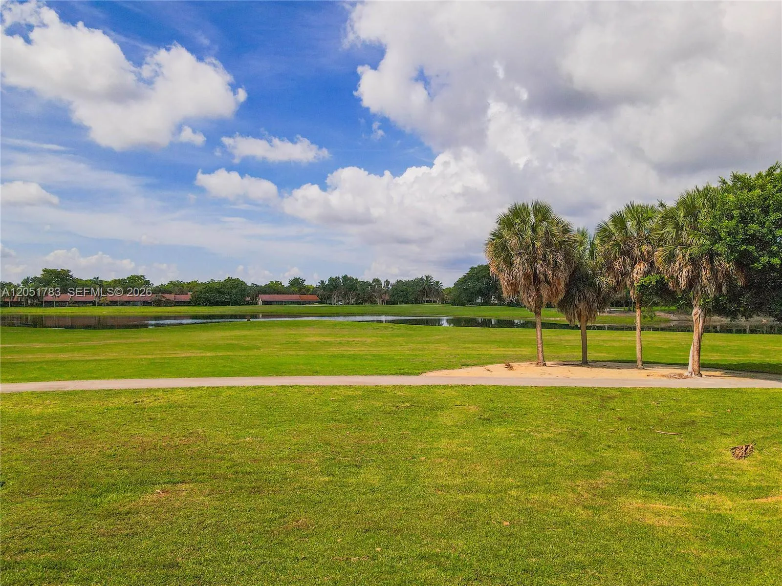 Rear view overlooking the golf course