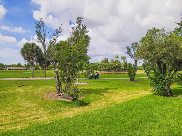 Rear view overlooking the golf course