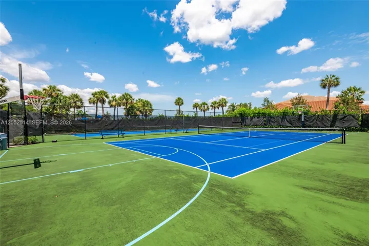 Tennis and basketball courts