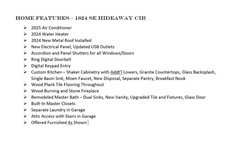 Home Features