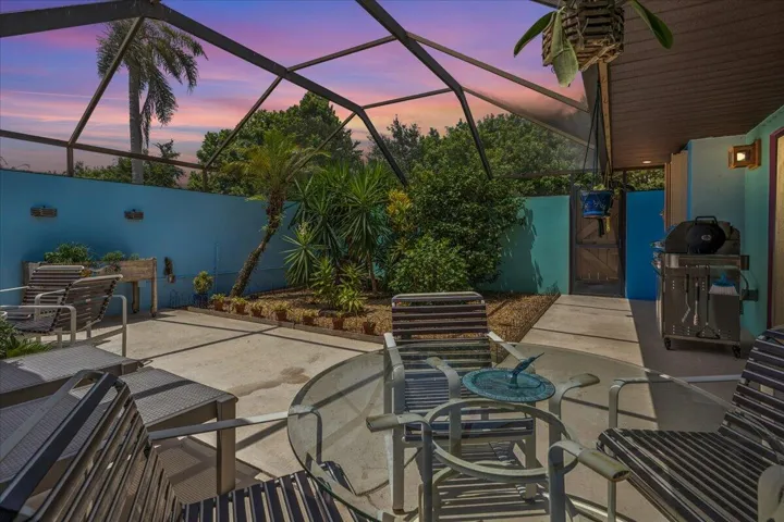 Screened Patio at Twilight