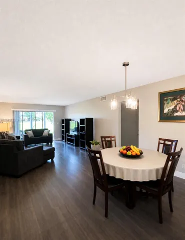 Living room dinning combination