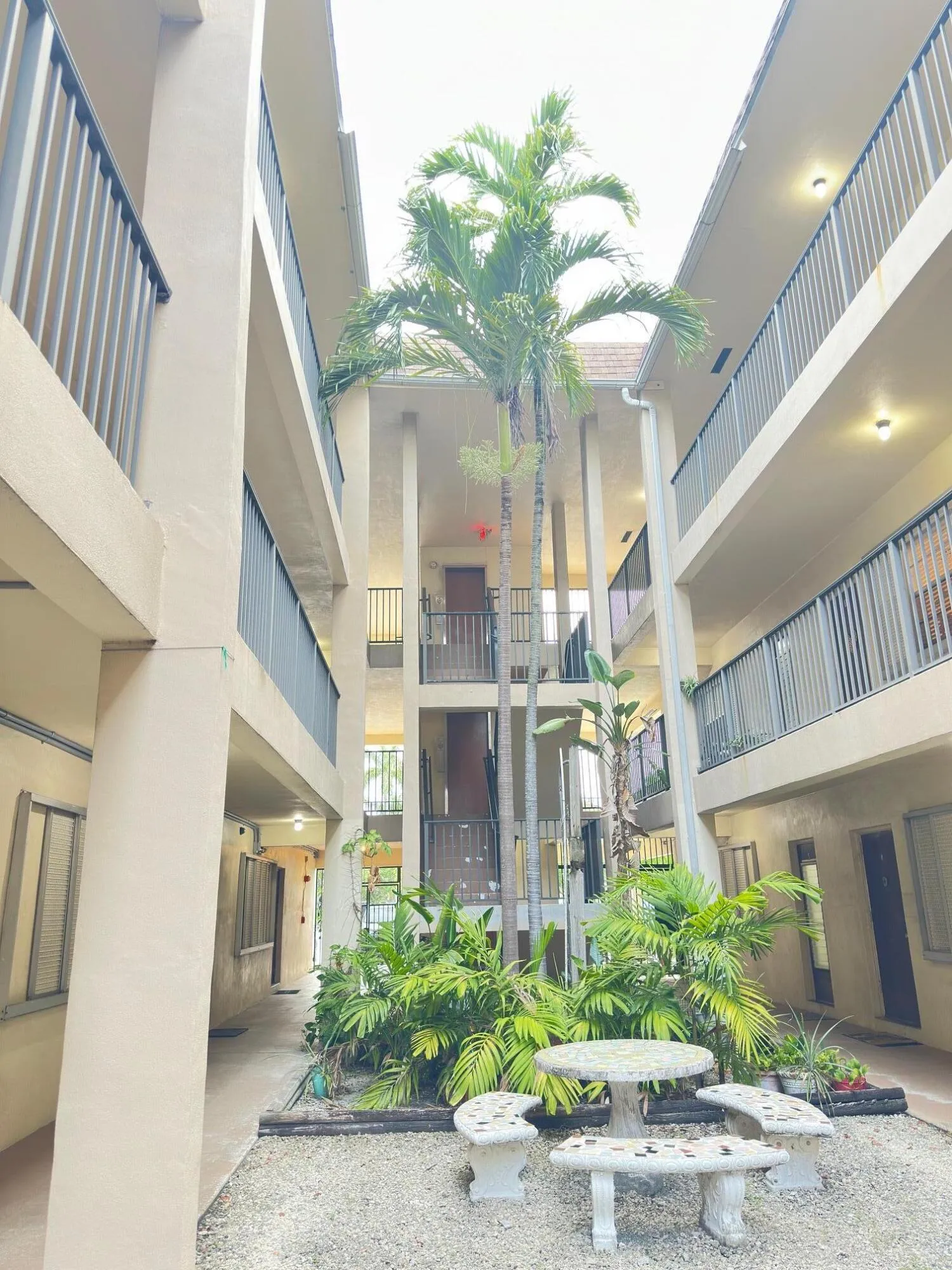 court yard seen from unit