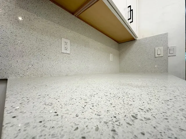 granite countertop upgraded electric outlets