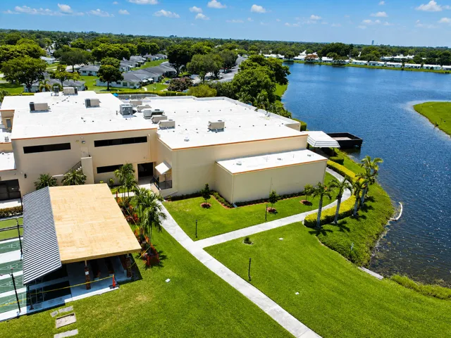 Arial view of clubhouse/auditorium