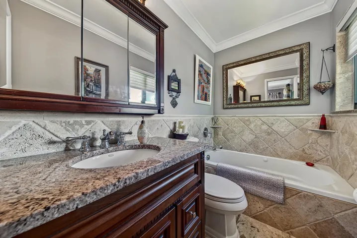 Primary bath with Jacuzzi Tub