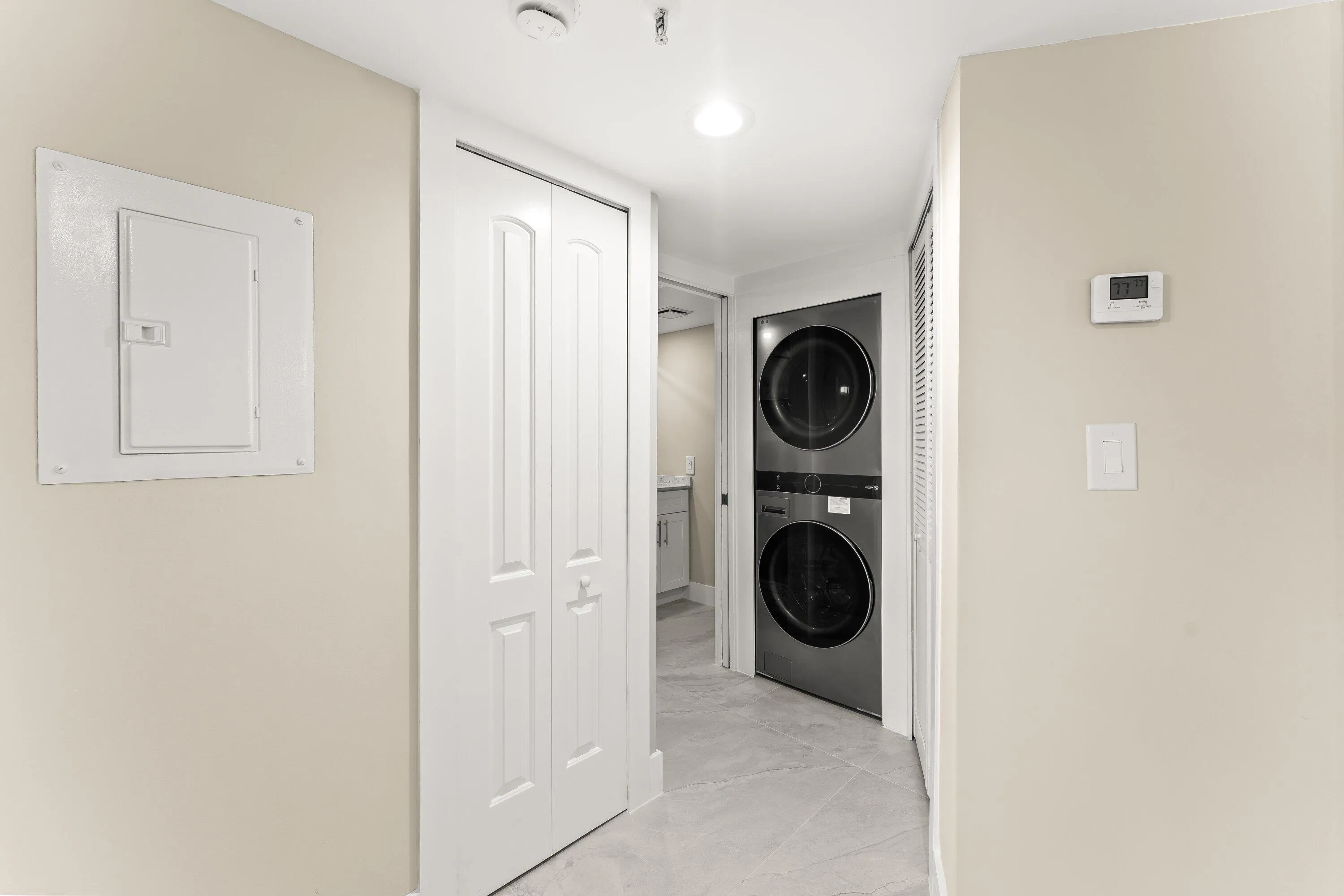 hall bath + laundry