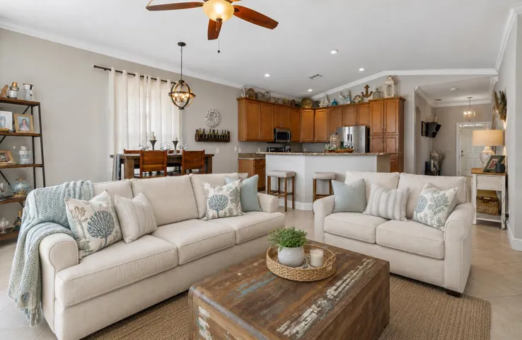 virtually staged couch