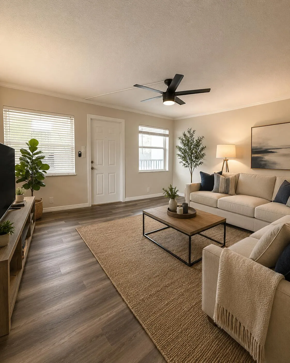 Virtually Staged Living Room