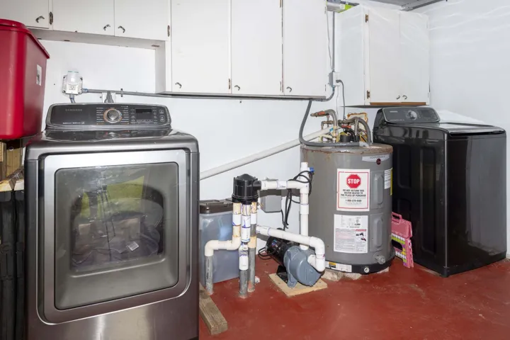 Water heater/sprinkler/laundry area