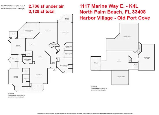 Floor Plan: 1117 Marine Way E, K4L - 3 Beds, 3 Baths, 4 Balconies, + Loft 2,702sf Condo