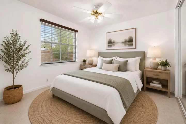 Virtually staged guest bedroom 2
