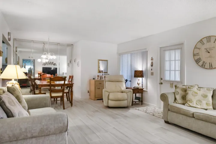 Looking at the living and dinning room from the master room door.