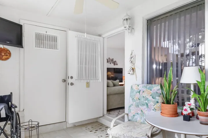 This is the view of the porch right before you step into the apartment.