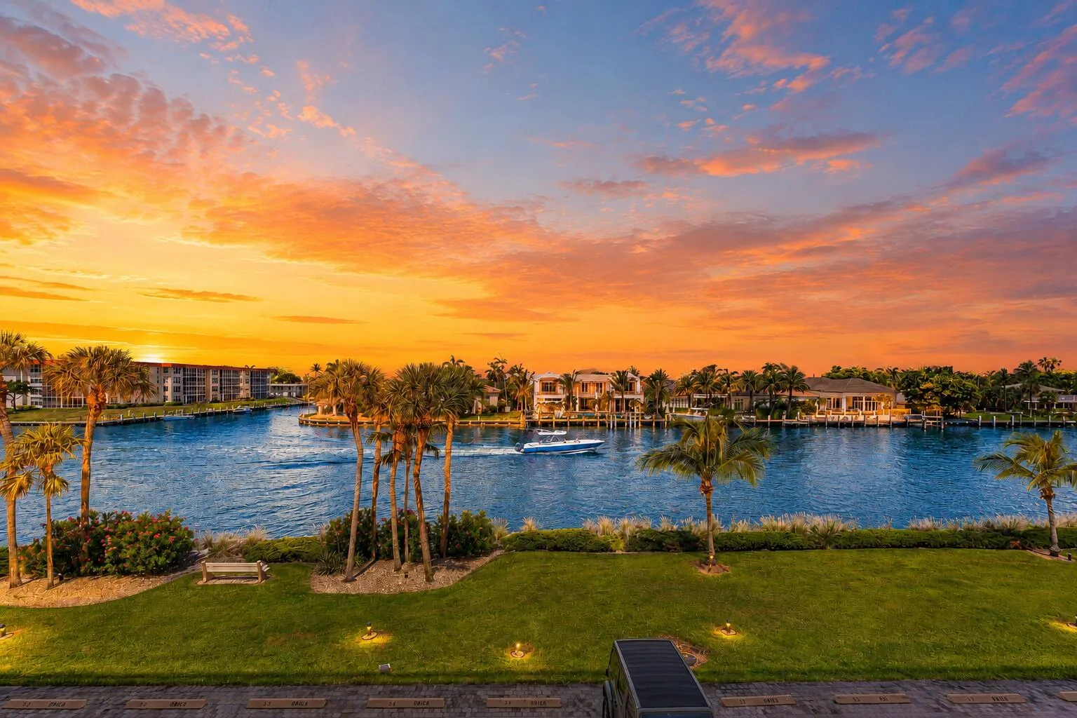 Watch the boats cruise by on your private balcony