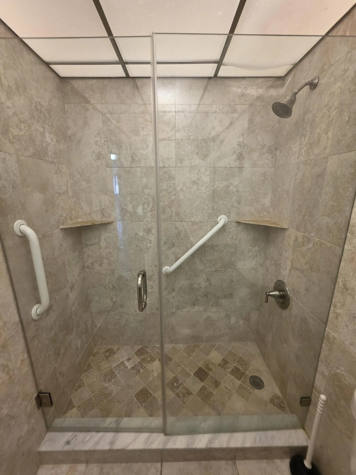 Guest Bathroom Shower with Glass Enclosure