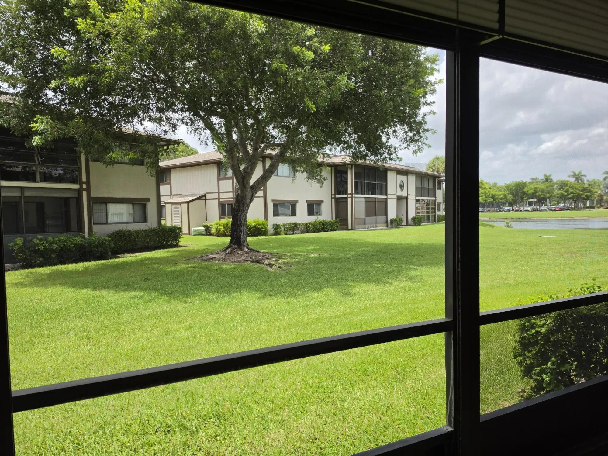 Serene View of Patio from Screened-in Patio