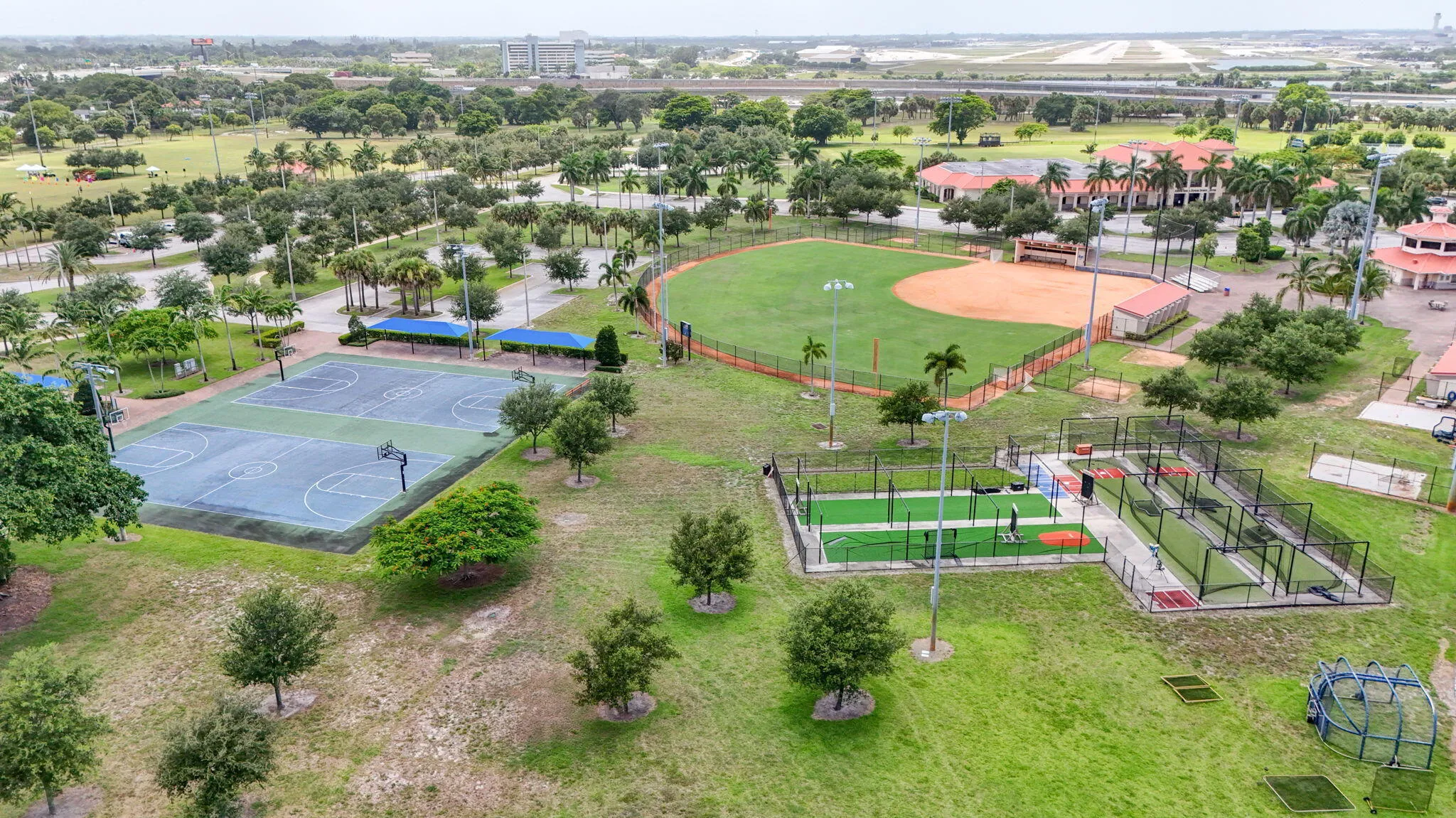 Volleyball, Basketball, Tennis Courts and Baseball Field at nearby park