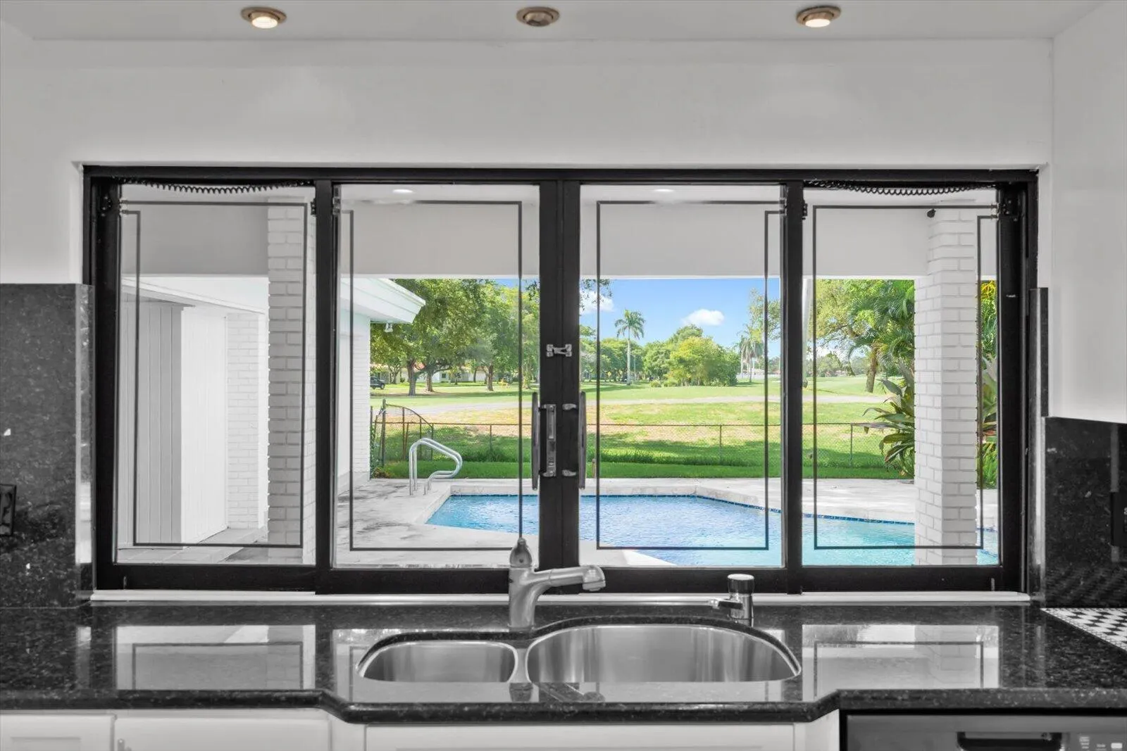 Kitchen View of Pool