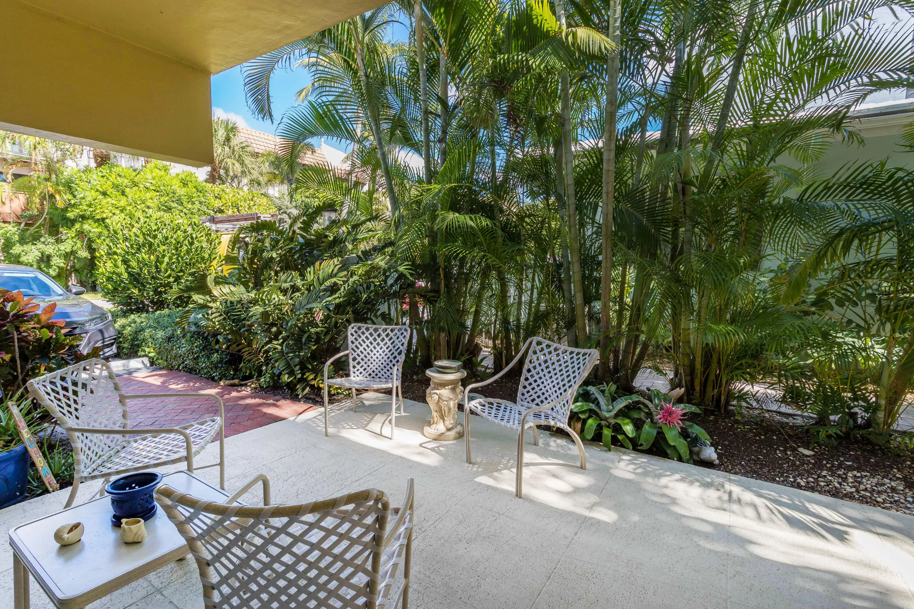 Landscaped patio