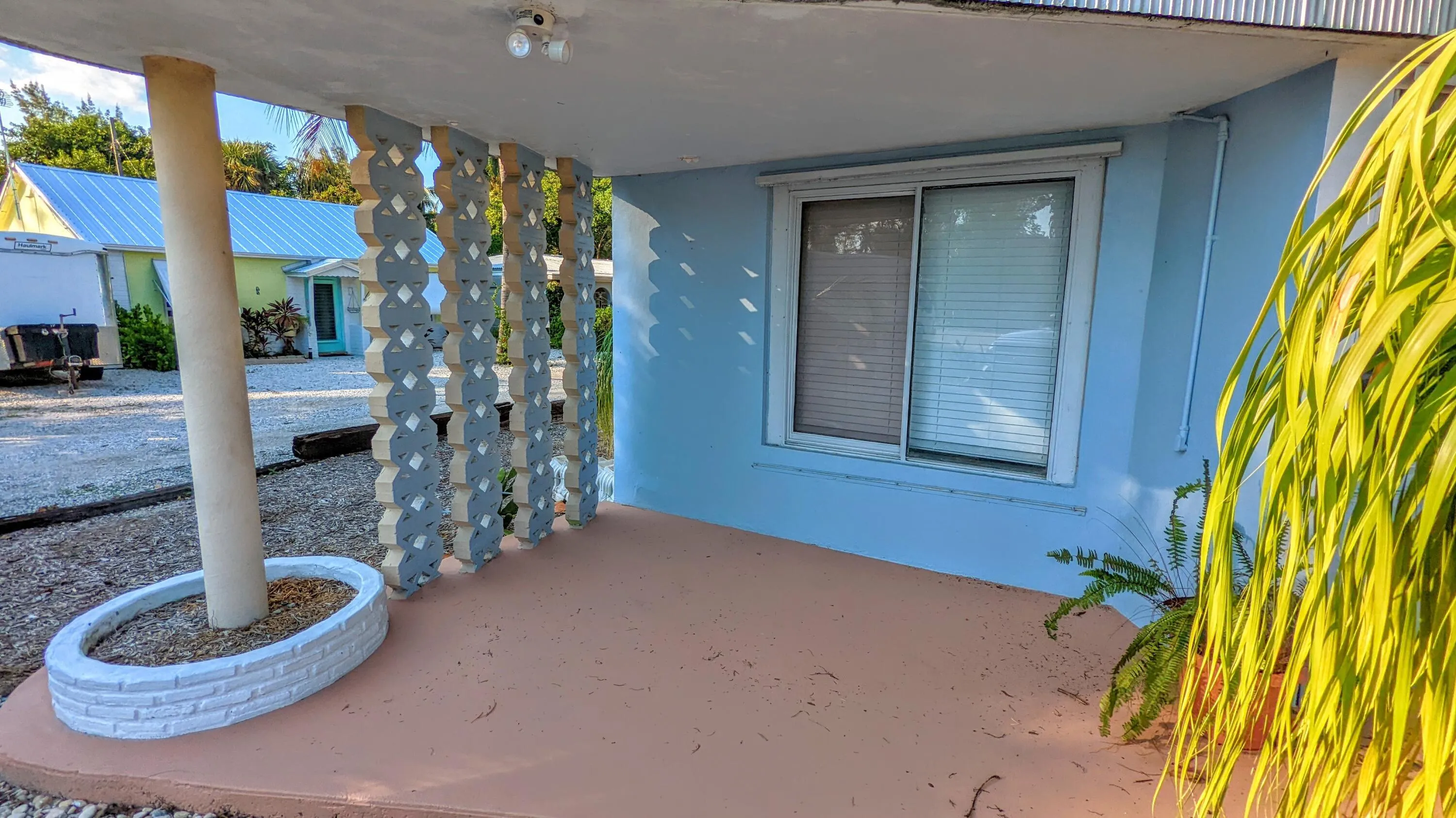 Outside covered patio