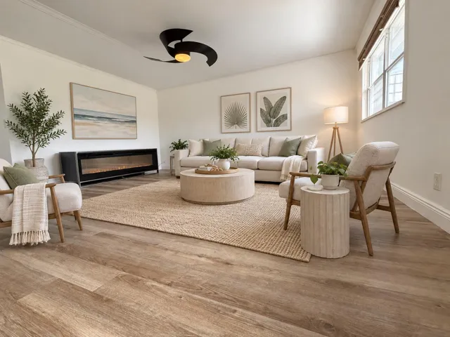 Room is virtually staged